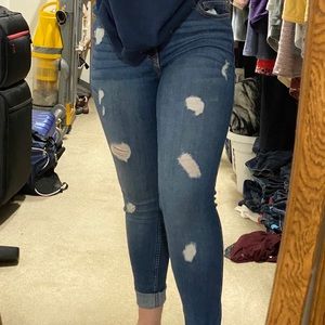 hollister super skinny ripped jeans